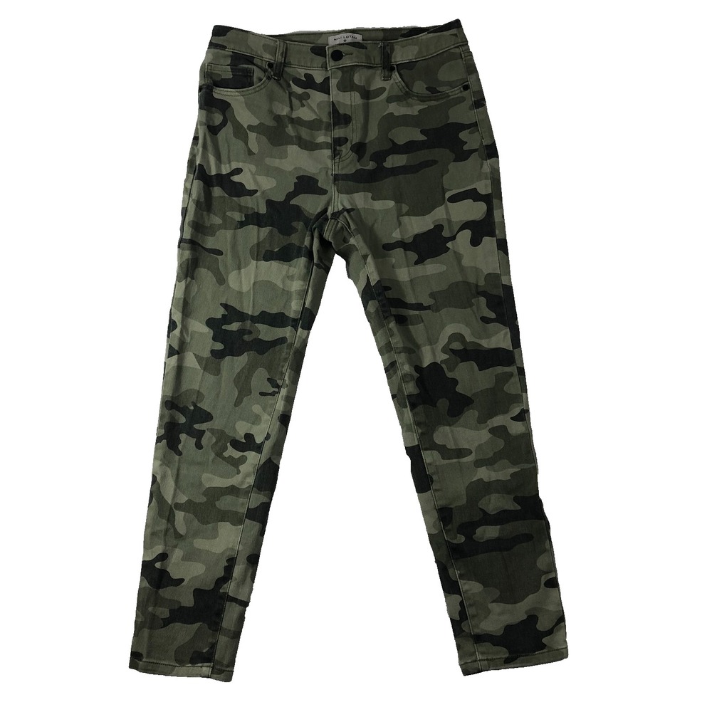 Nili Lotan Jeans‎ Women's Size 10 Denim Camo Green High Rise Target (30x24.5)